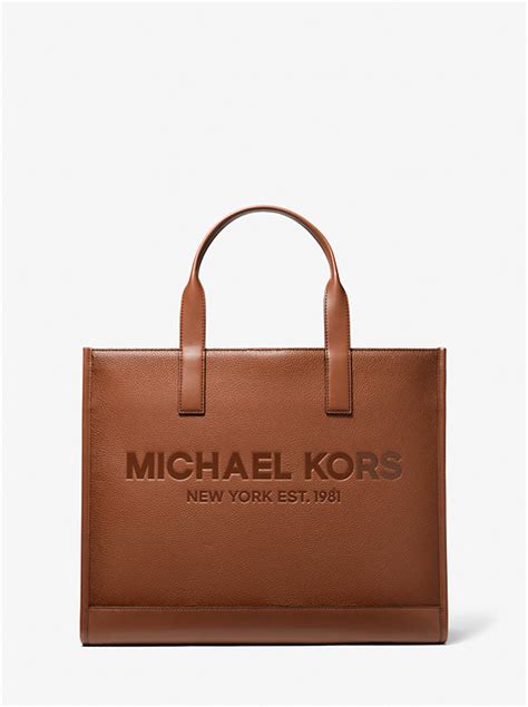 michael kors cooper structured tote|cooper logo embossed tote bag.